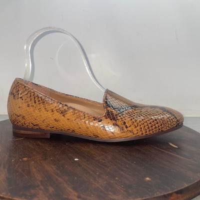 Vionic Willa Boa Snakeskin Loafers Womens 6.5 Slip On Flats Comfort Shoes