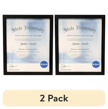 (2 pack) Mainstays 8.5x11 Document Picture Frame, Black