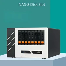 NAS8 Storage Server Case with PCIE Card Slot Motherboard Hot-swappable Case