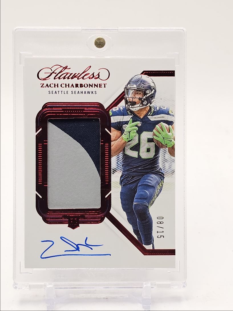 Zach Charbonnet Panini Flawless Rookie Patch Autographs #RPAZCT Base