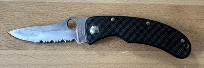Vintage Spyderco Wegner Folding Knife ATS-34 Japan Made Steel Rare