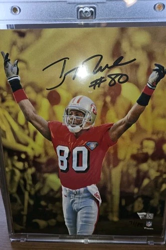 Jerry Rice #80 Inscribed Fanatics Autograph 8x10 (#71/80) Only 80 Made 49ers HOF