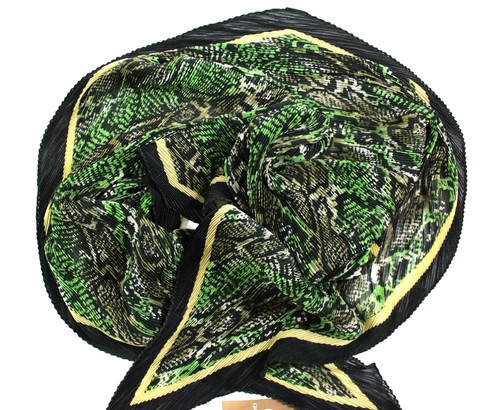 Giani Bernini plissierter quadratischer Schal mit Schlangenmuster oliv Einzelhandel 34,50 $ - Bild 2 von 2