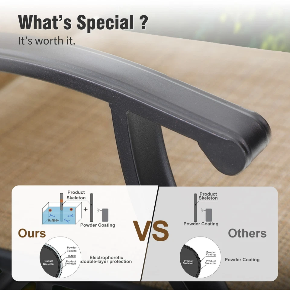 Outdoor Swivel Bar Stools With Arms Set of 4 Patio Bar Height Sling Chairs Brown - Image 3 of 4