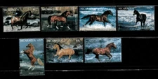 Nicaragua 1996 - Horse - Set of 7 Stamps - Scott #2177-83 - MNH