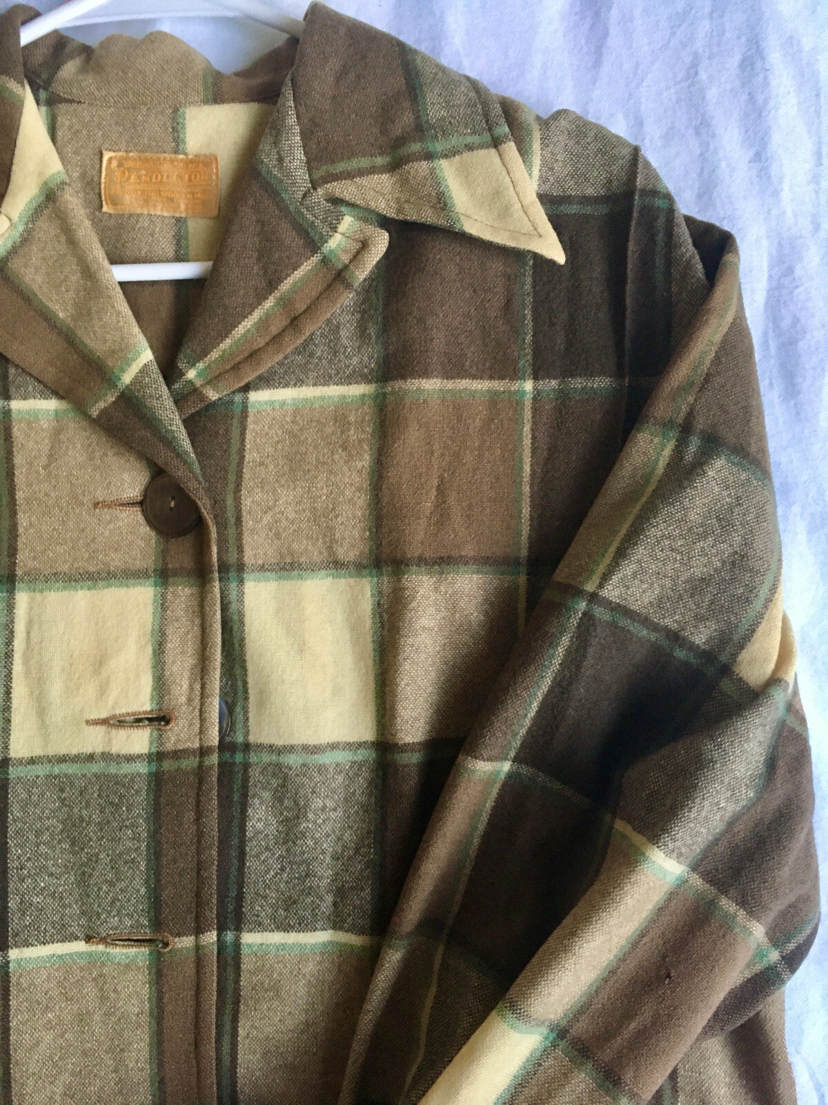 Vintage Pendleton Button Front Wool Plaid Jacket … - image 2