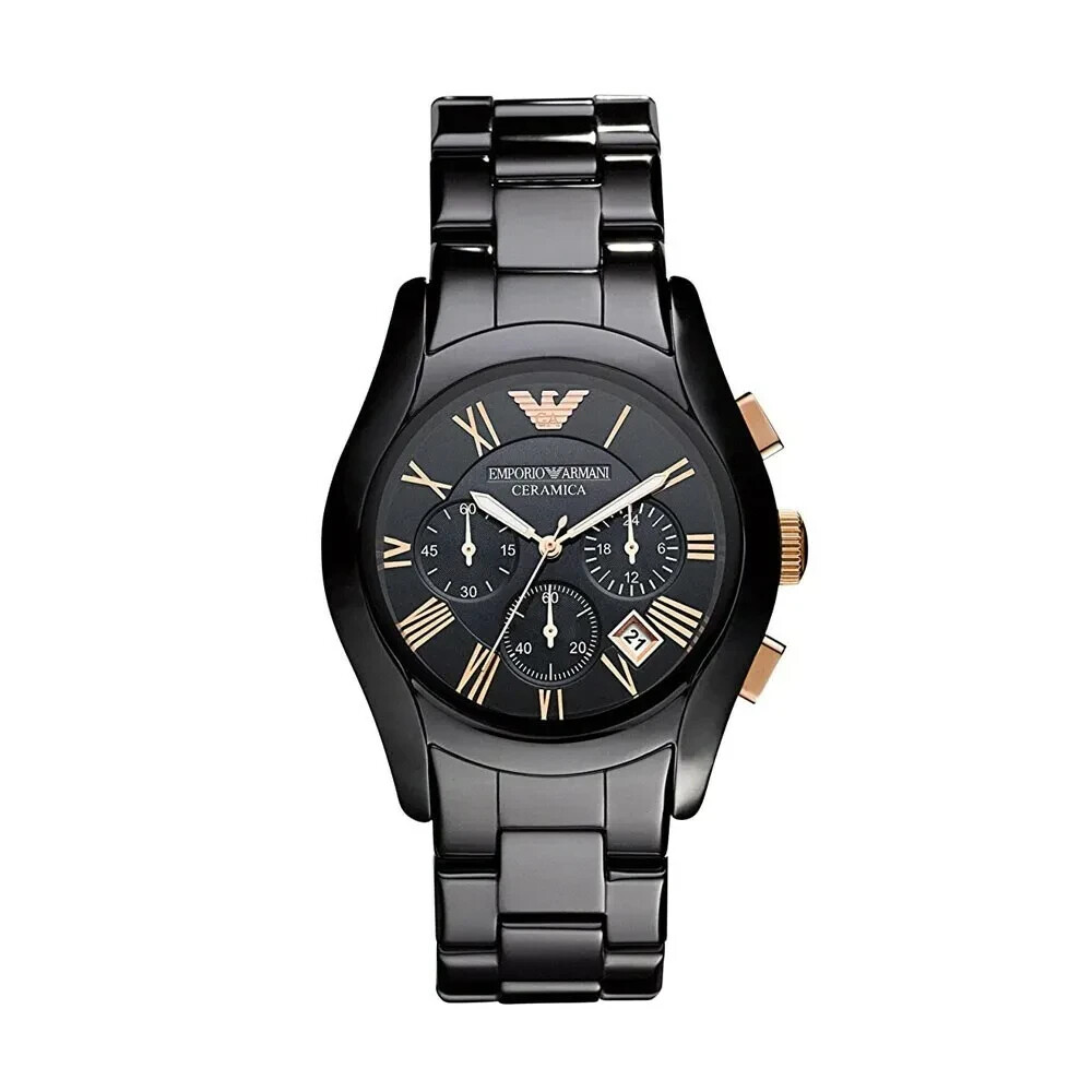 Emporio Armani Ceramica Black Men's Watch - (AR1410) for sale