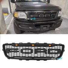 Front Grille for 1999-2003 F150 F-150 Raptor Style Honeycomb Grill W/ letters