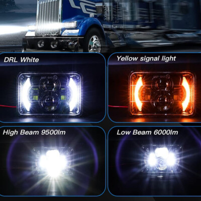 For Chevrolet Monte Carlo SS 1980-1988 4PCS 4x6" LED Headlights DRL Hi/Lo Beam - Foto 14