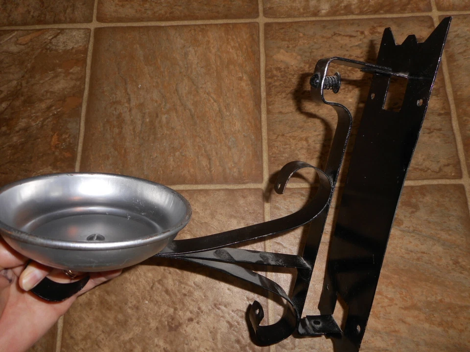 Lámpara de gas queroseno rescatado vintage aplique soporte restauración granja Foto 2 de 4