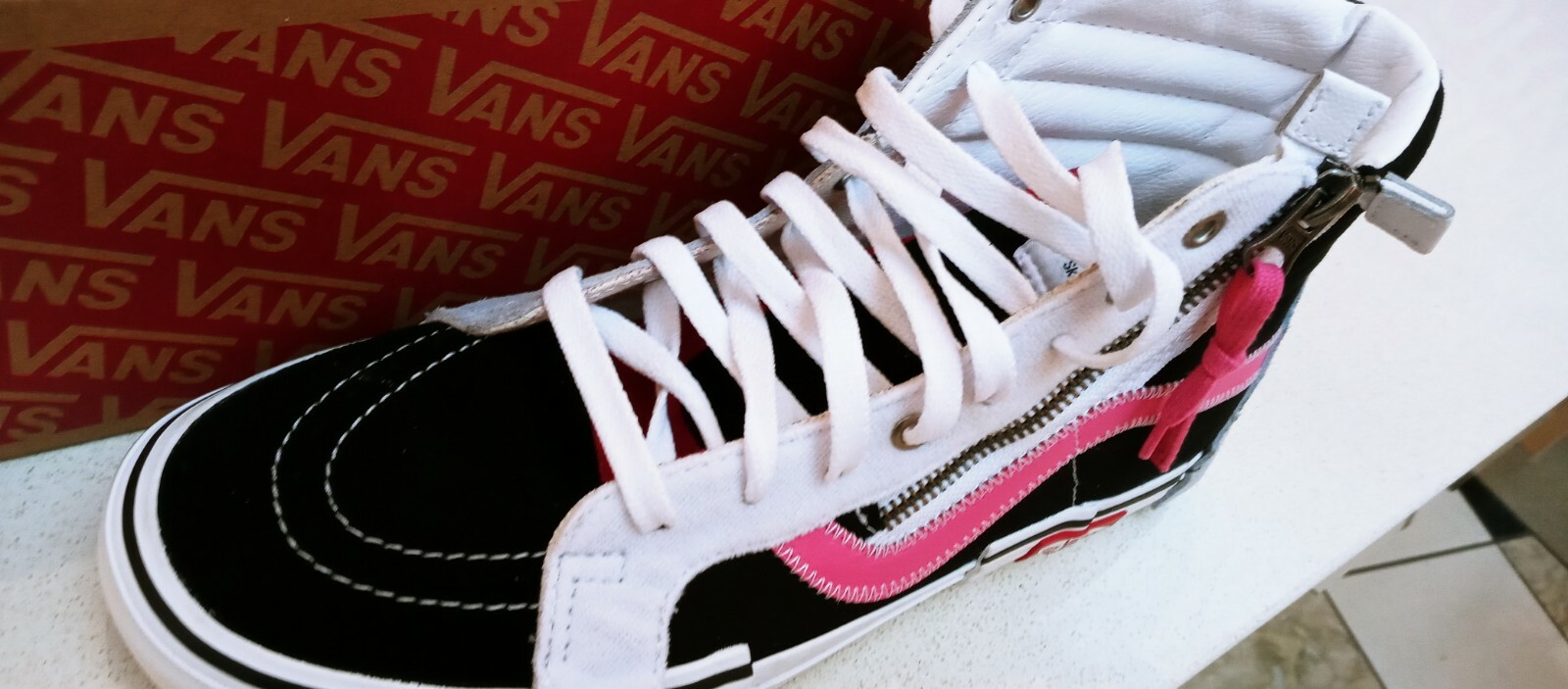 vans cut and paste pink