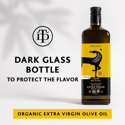 3 PACK Terra Delyssa Organic Extra Virgin Olive Oil, 34 fl. oz. Glass - Picture 7 of 8