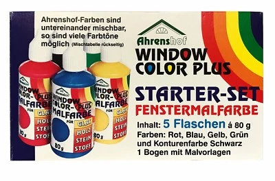 Fenstermalfarben Starterset von Ahrenshof, Grundausstattung Window Colors