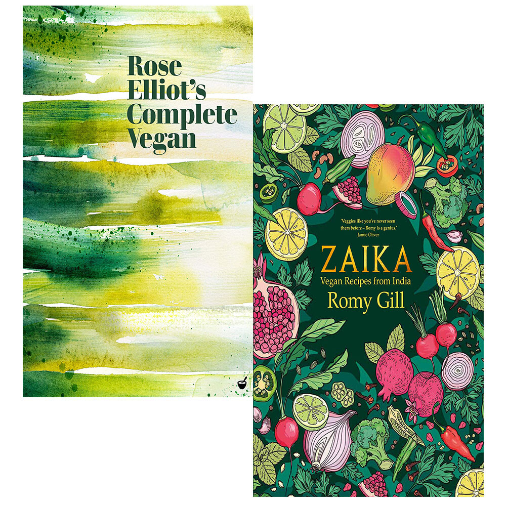 Rose Elliot's Complete Vegan,Zaika Vegan recipes 2 Books Collection Set NEW