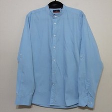 Pierre Cardin Paris blue men's shirt long sleeves button down casual slim fit