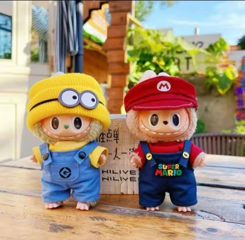 PRADA Abiti NUOVI 15 17 cm Carino peluche fatto a mano fuzzy US vestiti per bambole