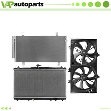 Engine Cooling Fan and Radiator A/C Condenser Kit For 2012 13-2017 Toyota Camry