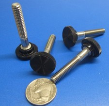 Plastic Black Stainless Thumb Screw 3/4" Head Dia. x 1/4"-20 x 1 1/2" Long 10Pc