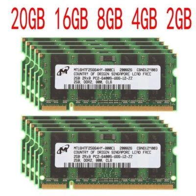 Micron 16GB 8GB 4GB 2G PC2-6400S DDR2 800Mhz 200pin SODIMM Laptop Memoria RAM IT