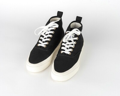 Maison Kitsune Canvas Sneaker High Top Black