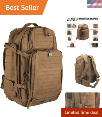 LAPG Atlas 72 Hour Tactical Backpack for Men Women, Large Bug Out Bag  with