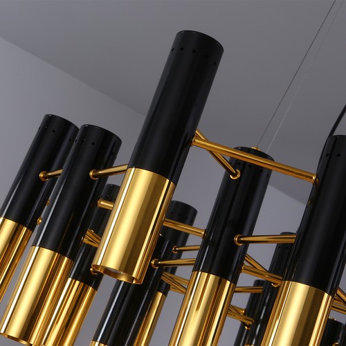 Lampadario moderno lusso oro nero accessori luce soffitto cucina camera da letto - Foto 12 di 19