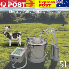 5L Cow Pulse Milking Machine Adjustable Pulsation Vacuum Pump Milker for Cow