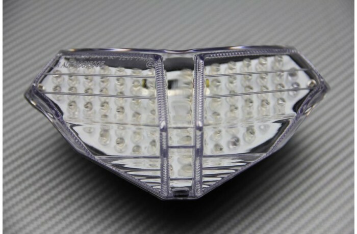 Feu arriere LED clignotants integres DUCATI SBK 1098 boitier transparent etanche