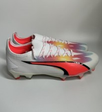 Puma 220 Men s 5/Women s 6.5 ULTRA ULTIMATE FG/AG White Soccer Cleats 107311-01