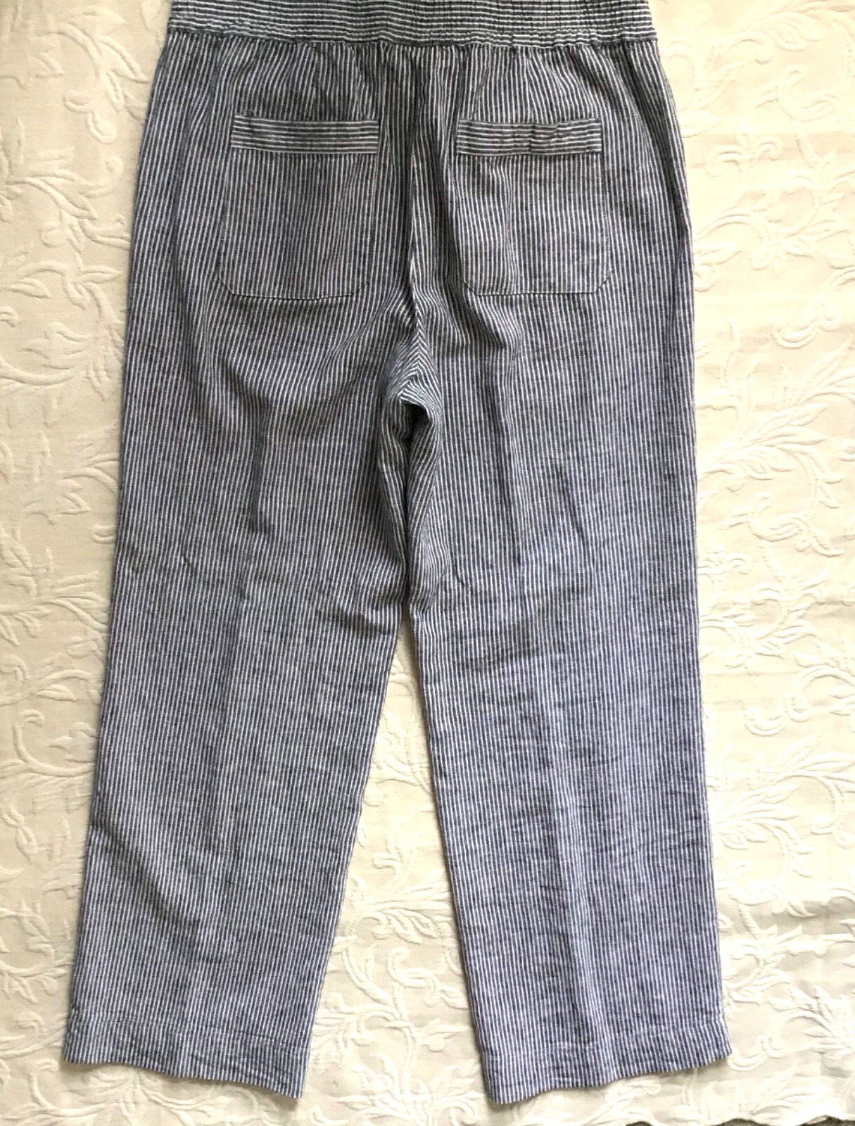 Talbots Size 8 Linen Drawstring Pull On Pants - image 7