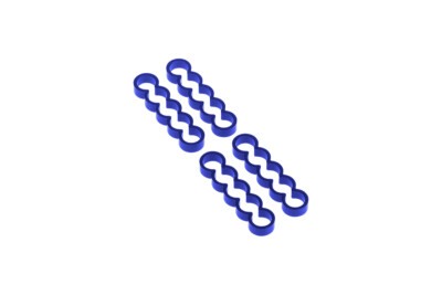 Alphacool Eiskamm Alu X5 Flat - 4mm blue - 4 Stück