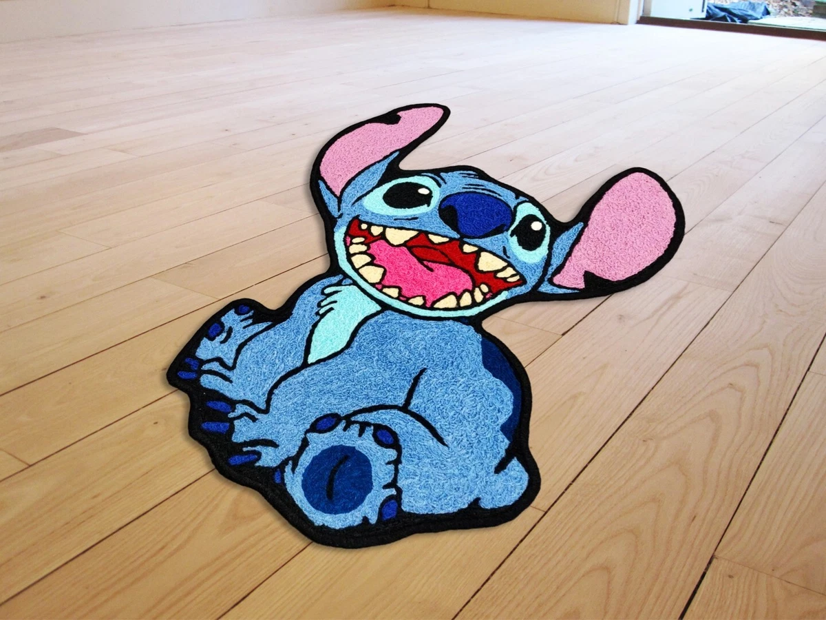 Lilo and Stitch Cartoon Floor Mat Modern Area Accent Wool Carpet Living  Room Rug