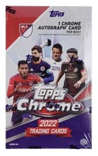 2022 Topps Chrome MLS Major League Soccer Hobby Box 18 Packs Per Box 4 Card s