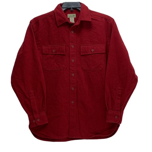L.L. Bean Solid Red Chamois Cloth Heavy 