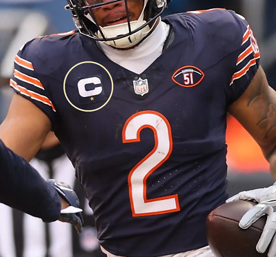 2023 Chicago Bears Wr D. J.Moore 1 -   Star Aufklebbare Kapitän Abzeichen