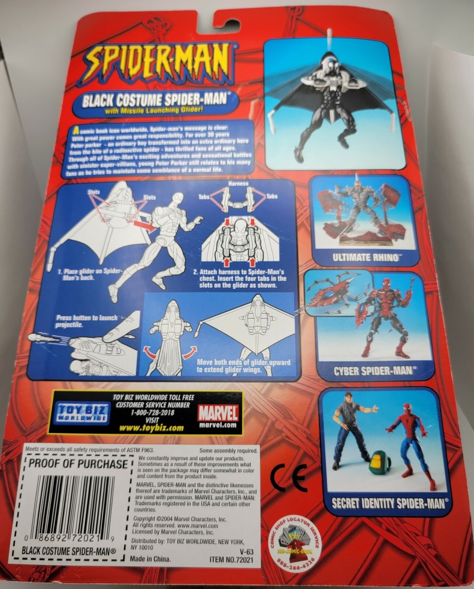 Marvel Spider-Man: toy biz Black Costume Spider-Man Factory