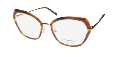 NEW KOALI 20098K GLASSES WOMENS TP09 FRANCE 53-20-145 BROWN FULL-RIM CAT EYE