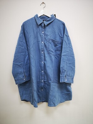 Boohoo Plus Oversized Denim Shirt Dress UK