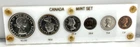 1962 Canada Mint Proof 80% Silver Mint Set Canadian Coin in Capital Holder