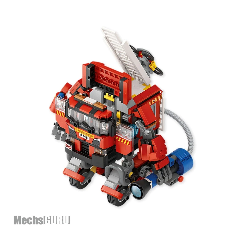 LOZ Mini Blocks HK Fire Engine Robot - Building Blocks Mech- Adults Collectible - Image 3 of 4