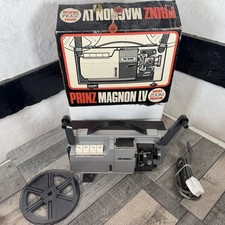 Prinz Magnon LV Super 8 Zoom Cine Film Reel Proiettore Box Vintage FUNZIONANTE