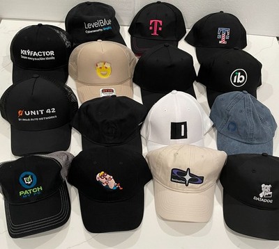Adjustable Hats Caps Company Logos Alienware Ebay DataDog T-Mobile......