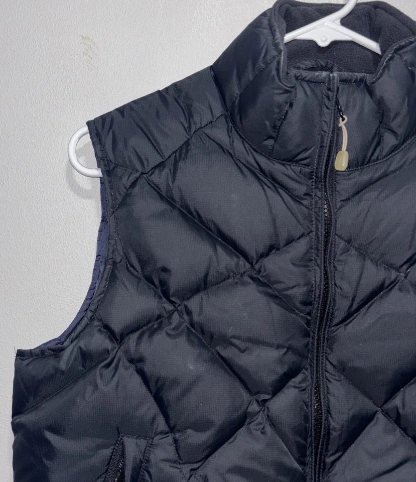 Colete Feminino Vintage Cabela's Goose Down Preto Acolchoado 650 Fill-Power Pequeno - Imagem 2 de 4