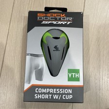 Shock Doctor Compression Shorts with Protective Cups Youth 23"-27"