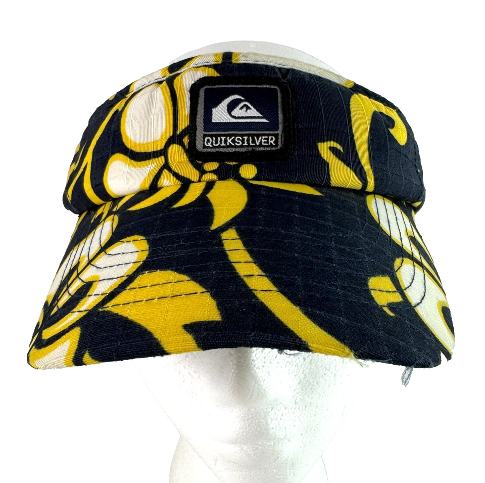 Sombrero Visera Vintage Mercurio Tropical Negro Amarillo Correa Trasera Forrado con Toalla Foto 2 de 4