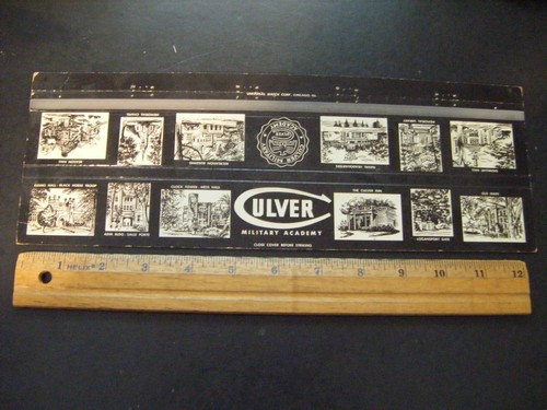 RARE Vintage LARGE Culver Military Academy Matchbook Cover