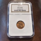 1947-S Lincoln Cent Wheat Penny RD BU Gem NGC MS66 RED
