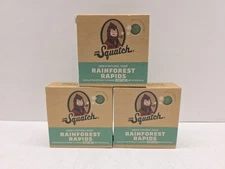 Dr Squatch 5 Oz Soap 3 Pack! Rainforest Rapids Light Grit
