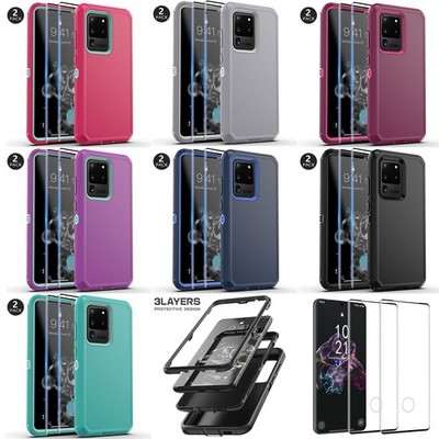 For Samsung Galaxy S20/Ultra/FE/S20+ Case Cover Hybrid / Glass Screen Protector