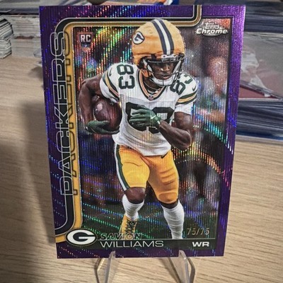 2025 Topps Chrome Savion Williams Purple Wave Refractor 75/75 #340 Bookend